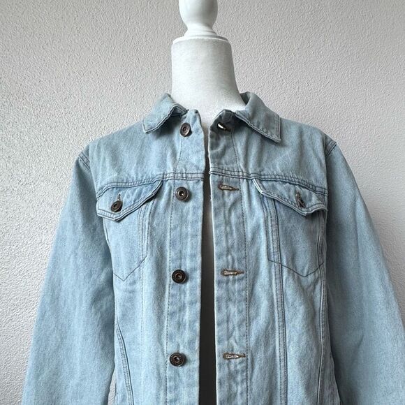 Brooklyn Cloth Denim Jacket Trucker Western Blue Pockets SZ M - Picture 4 of 12
